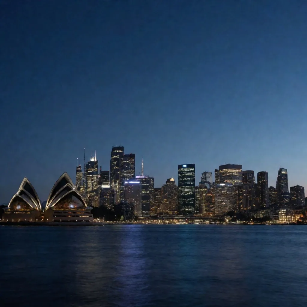 Skyline de Sídney al atardecer